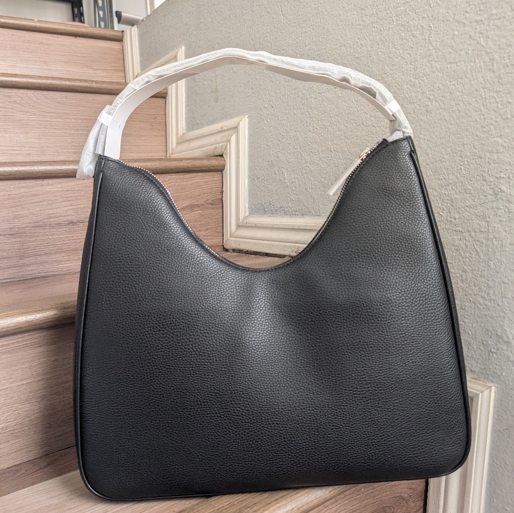 NWT MICHAEL KORS Nayla Medium Leopard Print Calf Hair Shoulder Bag In Black Noir - Picture 2 of 5